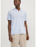 Jack & Jones Tricou polo cu dungi Bluwin - Portocaliu persan/Albastru deschis