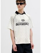 Jack & Jones Tricou polo cu imprimeu text - Alb fildes/Negru