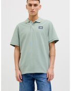 Jack  Jones Tricou polo de bumbac cu logo - Verde pal