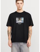 Jack  Jones Tricou relaxed fit de bumbac cu imprimeu - Albastru pastel/Negru