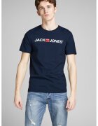Jack  Jones Tricou slim fit cu imprimeu logo Classic - Bleumarin