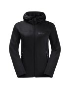 Jack Wolfskin Bluza sport din fleece - Hirschberg Hooded FZ W 1710871 - Negru