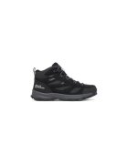 Jack Wolfskin Ghete de drumetie pentru baieti - piele ecologica - negru/gri