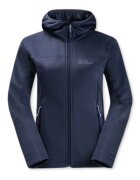 Jack Wolfskin Hanorac femei - Hirschberg - gluga - albastru - poliester