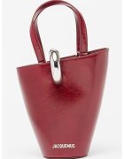 JACQUEMUS Geanta bucket mica cu model asimetric Bambola - Visiniu