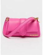 JACQUEMUS Geanta de piele cu bareta de umar Le Petit Bambimou - Fucsia
