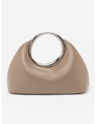 JACQUEMUS Geanta din piele cu maner Calino - Maro taupe