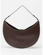 JACQUEMUS Geanta hobo din piele The Sac Ovalo - Maro inchis