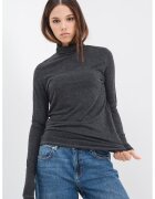 JdY Bluza din amestec de lana cu guler inalt Suma - Gri inchis melange