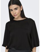 JdY Bluza din satin cu maneci medii - Negru