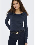 JdY Bluza uni slim fit - Albastru inchis