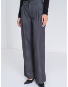 JdY Pantaloni relxed fit cu talie medie - Alb/Gri inchis