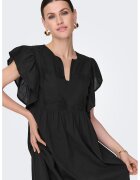 JdY Rochie scurta cu decolteu in V - Negru