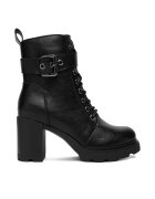 JENNY Botine din piele ecologica cu catarama decorativa