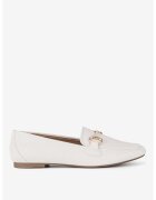 JENNY Mocasini dama 5903698046655 - Sintetic - Alb - Alb