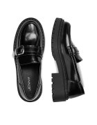JENNY Mocasini dama model - negru - tesatura