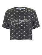 Jeremy Meeks Tricou crop din amestec de bumbac organic - Gri inchis