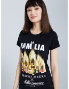 Jeremy Meeks Tricou din amestec de bumbac organic cu imprimeu grafic - Negru/Galben