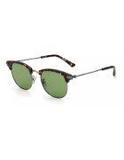 Jimmy Choo Ochelari de soare barbati metalici - argintii si havana - lentile verzi - 51x20x150mm - set cu etui si servetel