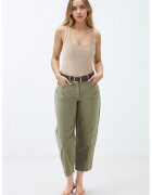 JIMMY KEY Blugi crop cu talie inalta - Verde masliniu