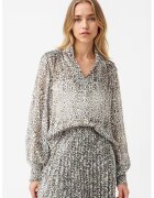 JIMMY KEY Bluza cu animal print - Negru/Alb murdar