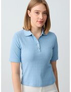 JIMMY KEY Bluza cu aspect texturat - Albastru azur