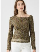JIMMY KEY Bluza cu decolteu asimetric - Negru/Maro/Verde masliniu