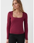 JIMMY KEY Bluza cu decolteu patrat - Visiniu