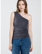 JIMMY KEY Bluza cu decolteu pe umar - Gri inchis