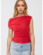 JIMMY KEY Bluza cu decolteu pe umeri - Rosu