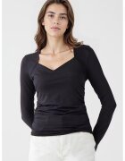 JIMMY KEY Bluza cu decolteu sweetheart - Negru