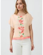 JIMMY KEY Bluza cu imprimeu floral - Piersica/Verde pal