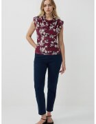 JIMMY KEY Bluza cu imprimeu floral - Visiniu/Alb murdar