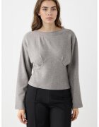 JIMMY KEY Bluza cu maneci cazute - Gri melange