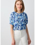 JIMMY KEY Bluza cu maneci scurte si model - Alb/Albastru