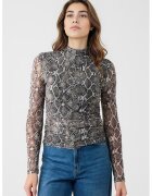 JIMMY KEY Bluza cu model ce imita pielea de reptila - Gri/Maro taupe deschis