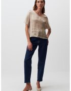 JIMMY KEY Bluza de satin cu decolteu in V - Crem