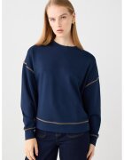 JIMMY KEY Bluza de trening din amestec de modal cu maneci cazute - Bleumarin