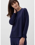 JIMMY KEY Bluza de trening din amestec de modal cu slituri laterale - Bleumarin