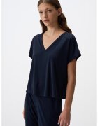 JIMMY KEY Bluza lejera cu decolteu n V - Bleumarin