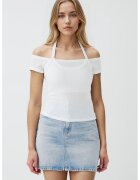 JIMMY KEY Bluza slim-fit - Alb