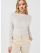 JIMMY KEY Bluza slim-fit cu decolteu barcuta - Bej deschis