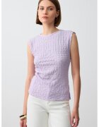 JIMMY KEY Bluza texturata cu decolteu la baza gatului - Lila