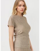 JIMMY KEY Bluza texturata cu maneci scurte - Bej