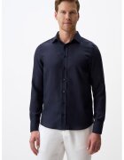 JIMMY KEY Camasa regular fit din tencel - Albastru ultramarin