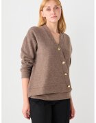 JIMMY KEY Cardigan cu inchidere asimetrica - Maro taupe