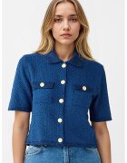 JIMMY KEY Cardigan din amestec de bumbac - Albastru inchis