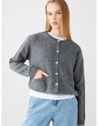 JIMMY KEY Cardigan tricotat cu nasturi - Gri
