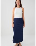 JIMMY KEY Fusta maxi dreapta cu slit lateral - Bleumarin