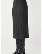 JIMMY KEY Fusta midi cambrata - Negru